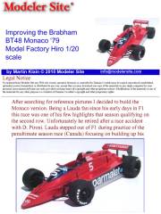 Improving the Brabham BT48 Monaco 79 Model Factory Hiro 1/20 scale